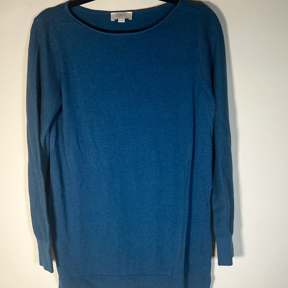 NEW Blue Ann Taylor Long Sleeve Knit top Crew Neck Size Medium